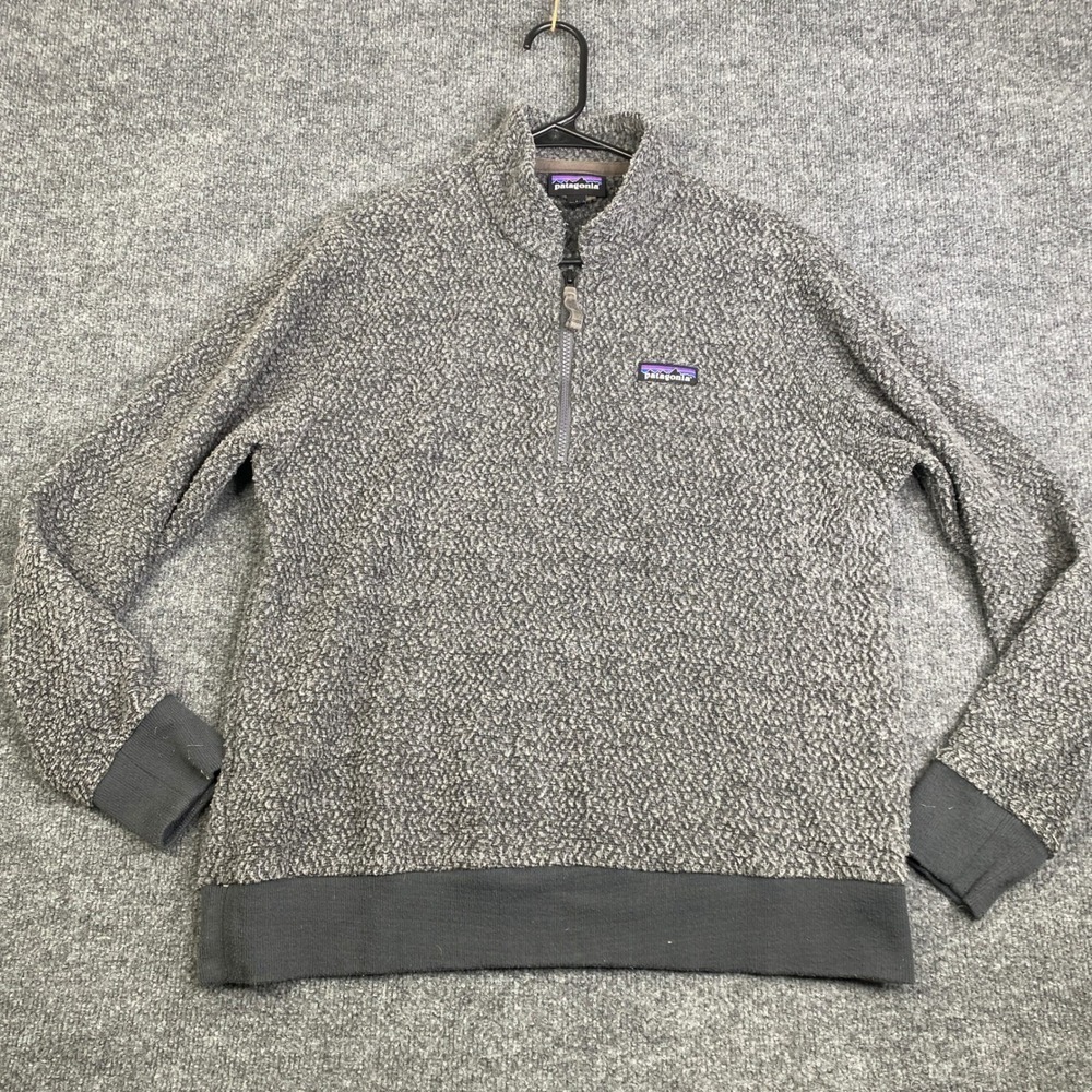 Patagonia Woolyester Fleece Quarter-Zip Pullover Forge Grey 26950 Mens Large